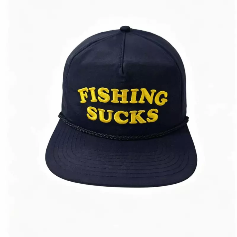 Flat brim soft crown 5-panel cap