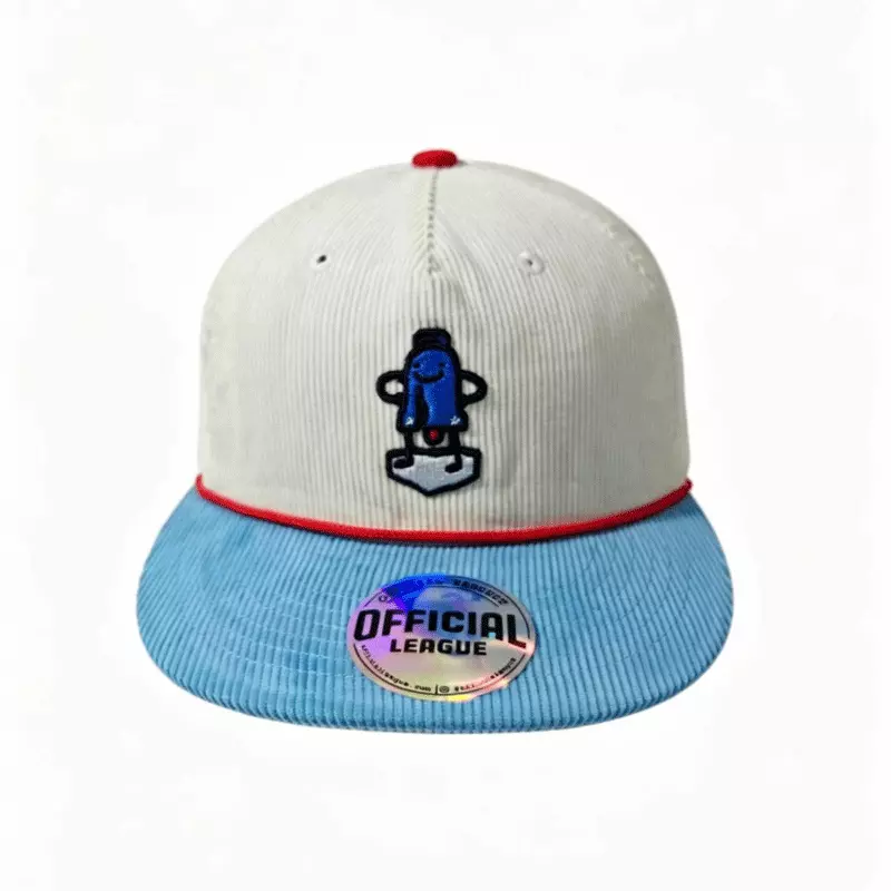 Flat brim soft crown 5-panel cap